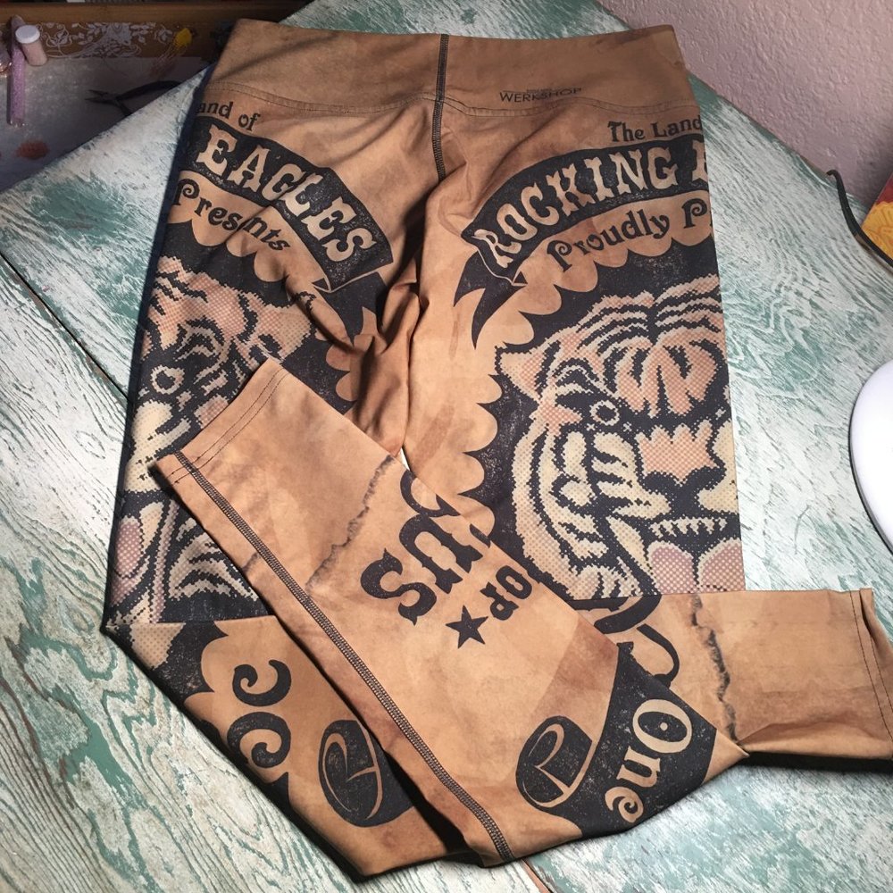 Werkshop Circus Tiger Leggings - Full Length Triathlon Leggings - Picture 7 of 13
